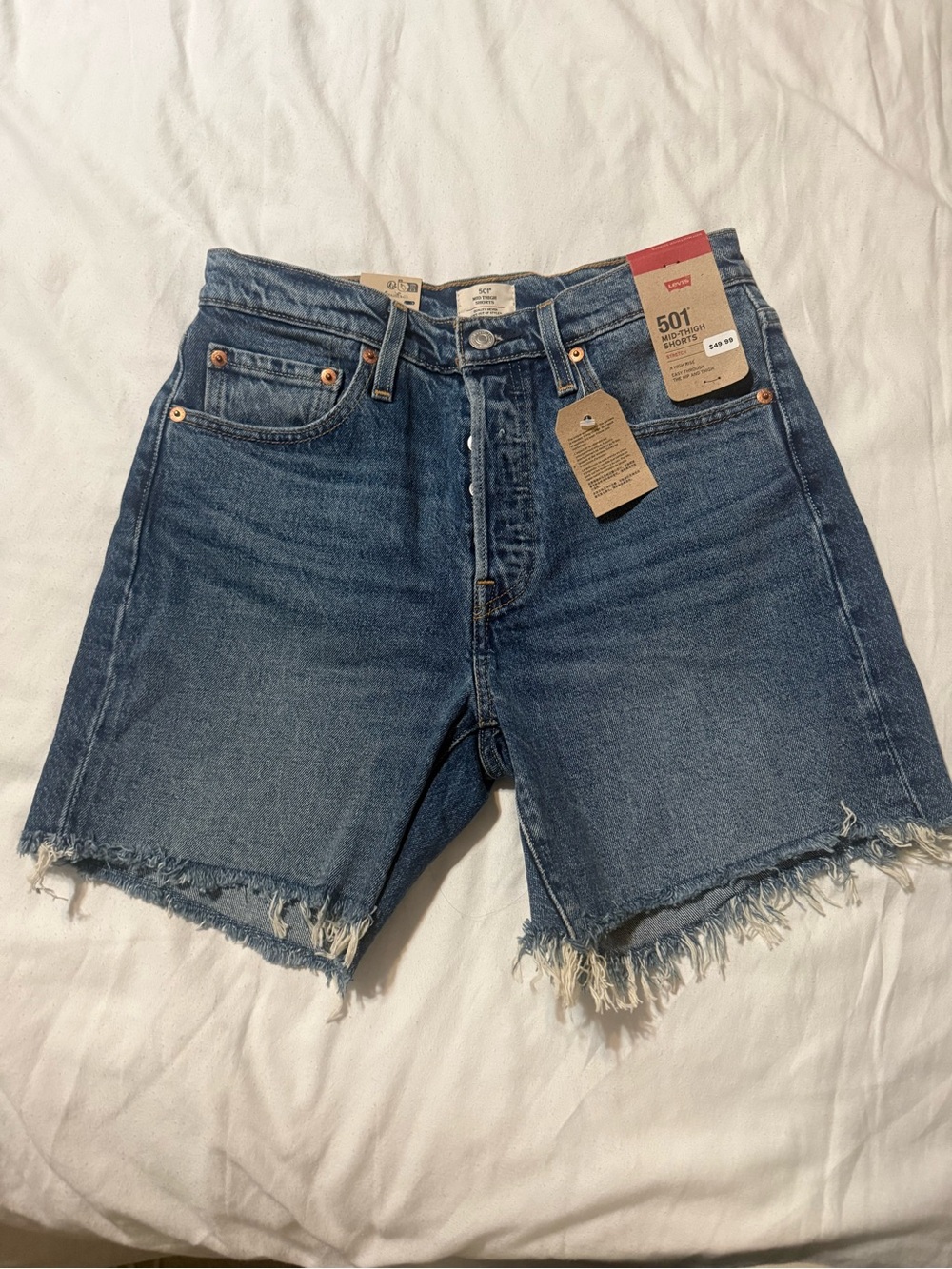 Levi's 501 Cutoff Denim Shorts in Blue